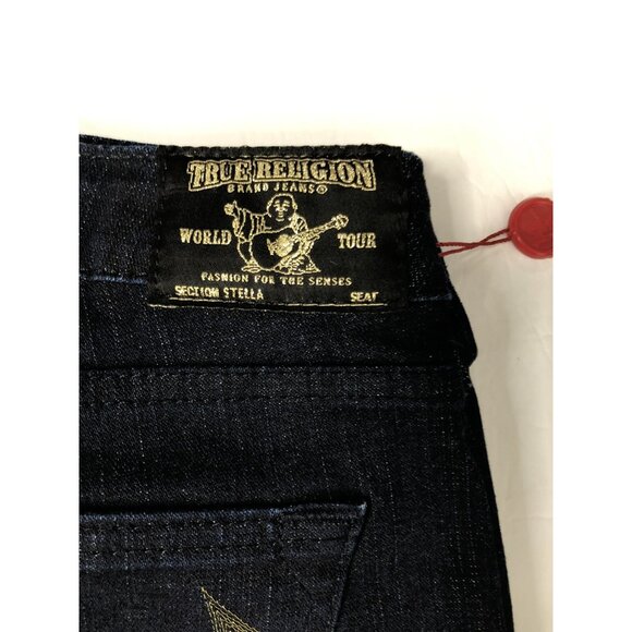 True Religion World Tour Stella Womens 28x32 Blue Denim Jeans Skinny NWT - Picture 6 of 8